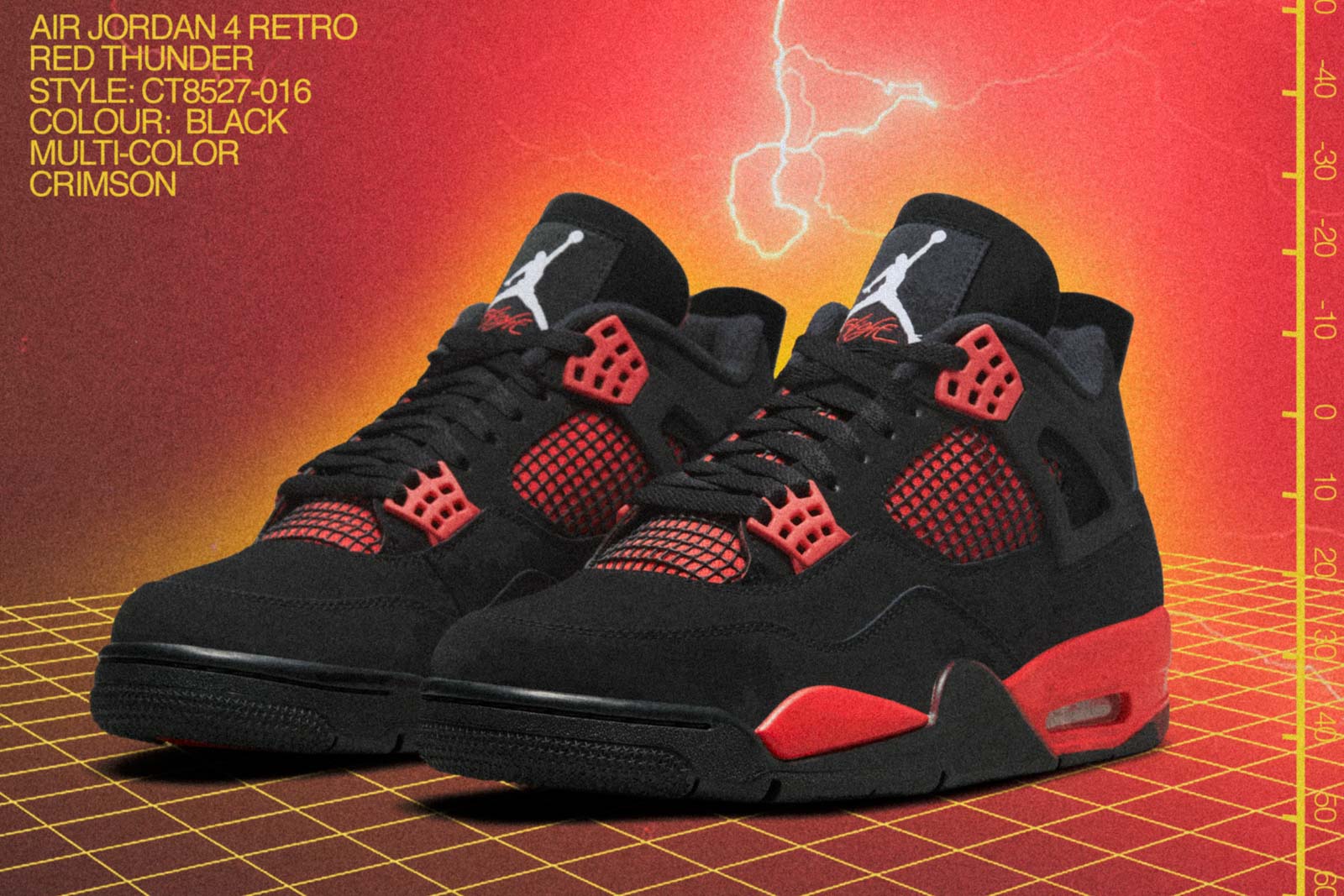 Air Jordan 4 retro ‘Red top Thunder’ 1Y