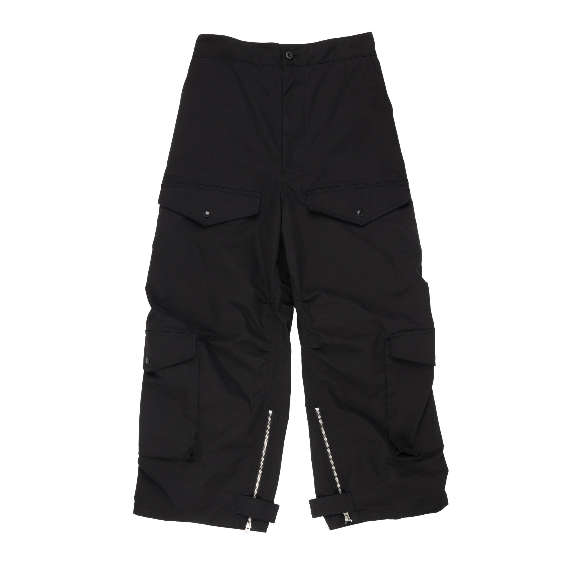 WIDE FIT CARGO PANTS - Black