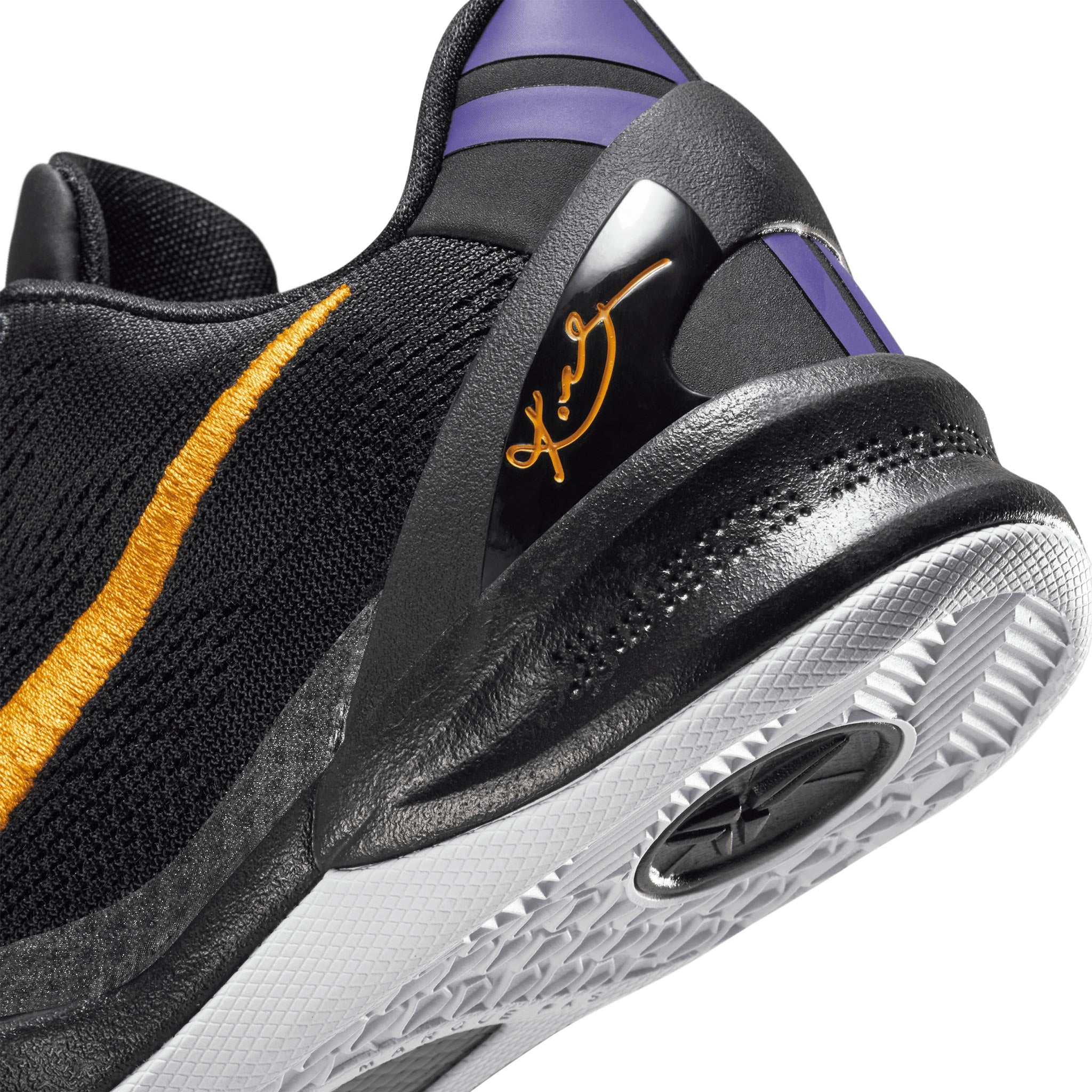 Kobe VIII (GS) Black/White/Court Purple/University Gold FN0266-002