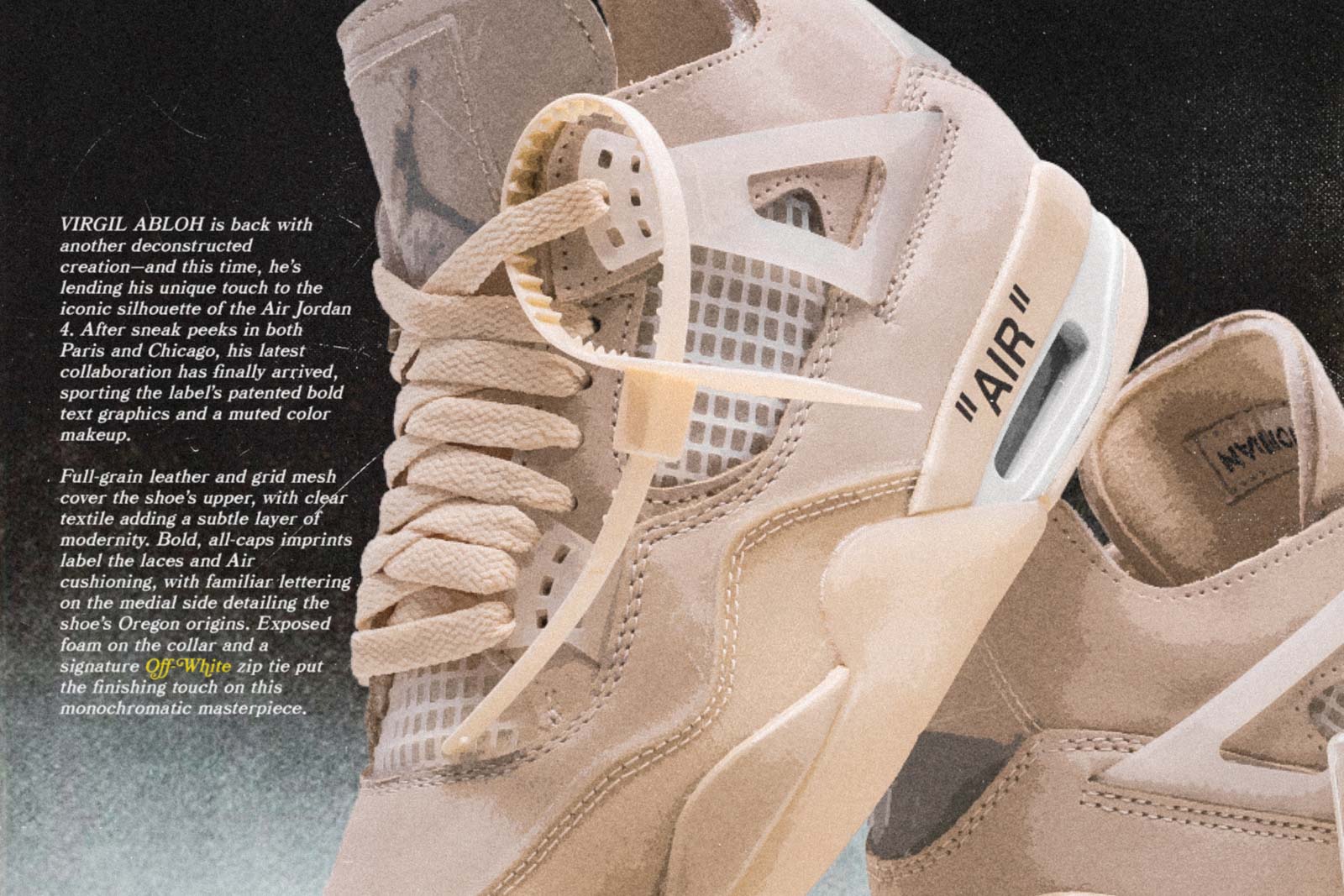 OFF-WHITE x Air Jordan 4 "Sail" Raffle Info 07/25/20