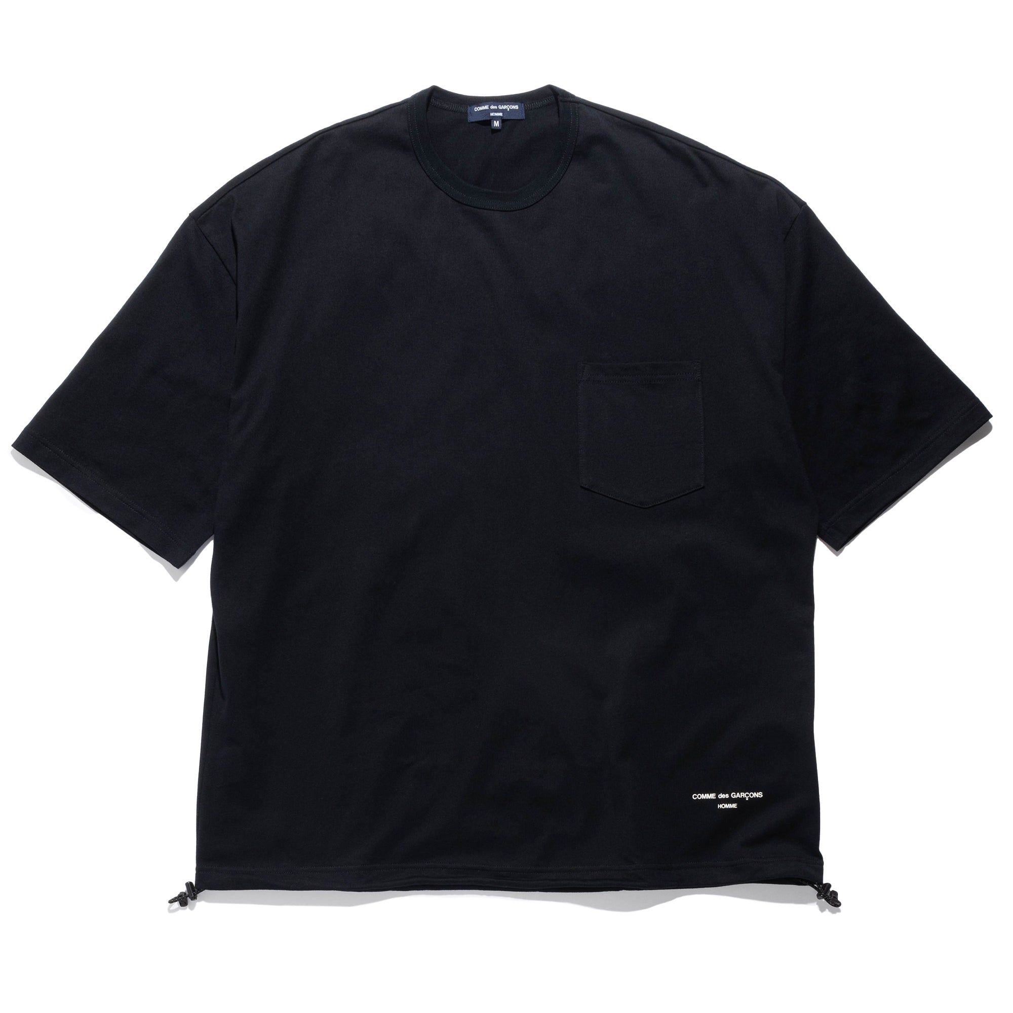 CdGH Logo Drawcord Oversize S/S T-Shirt Black HN-T002-051