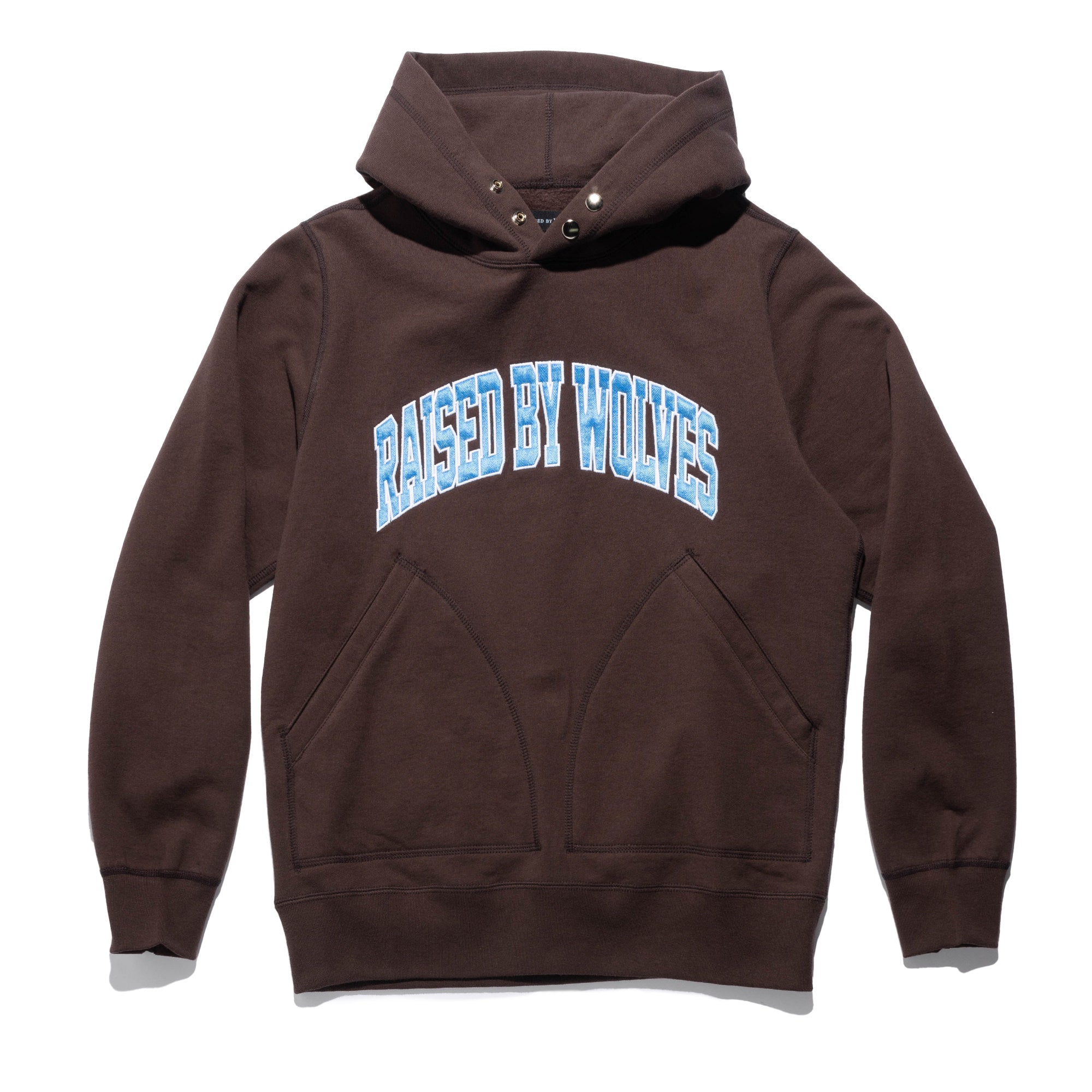 RBW Collegiate Snap Hoodie Chocolate RBWFW24402