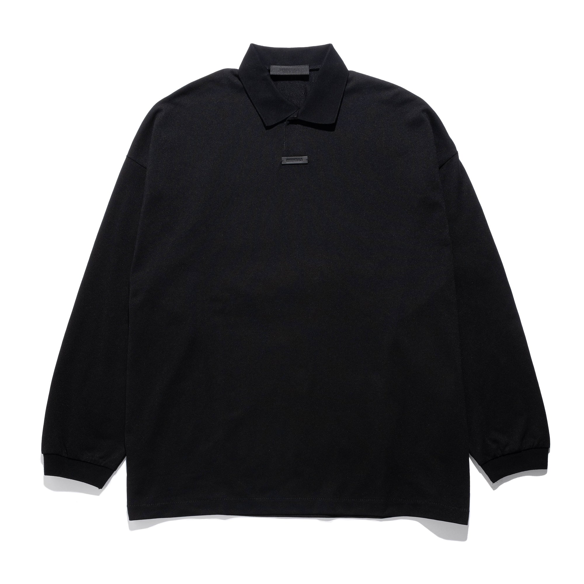 Pique Long Sleeve Polo Black 25BT244320F