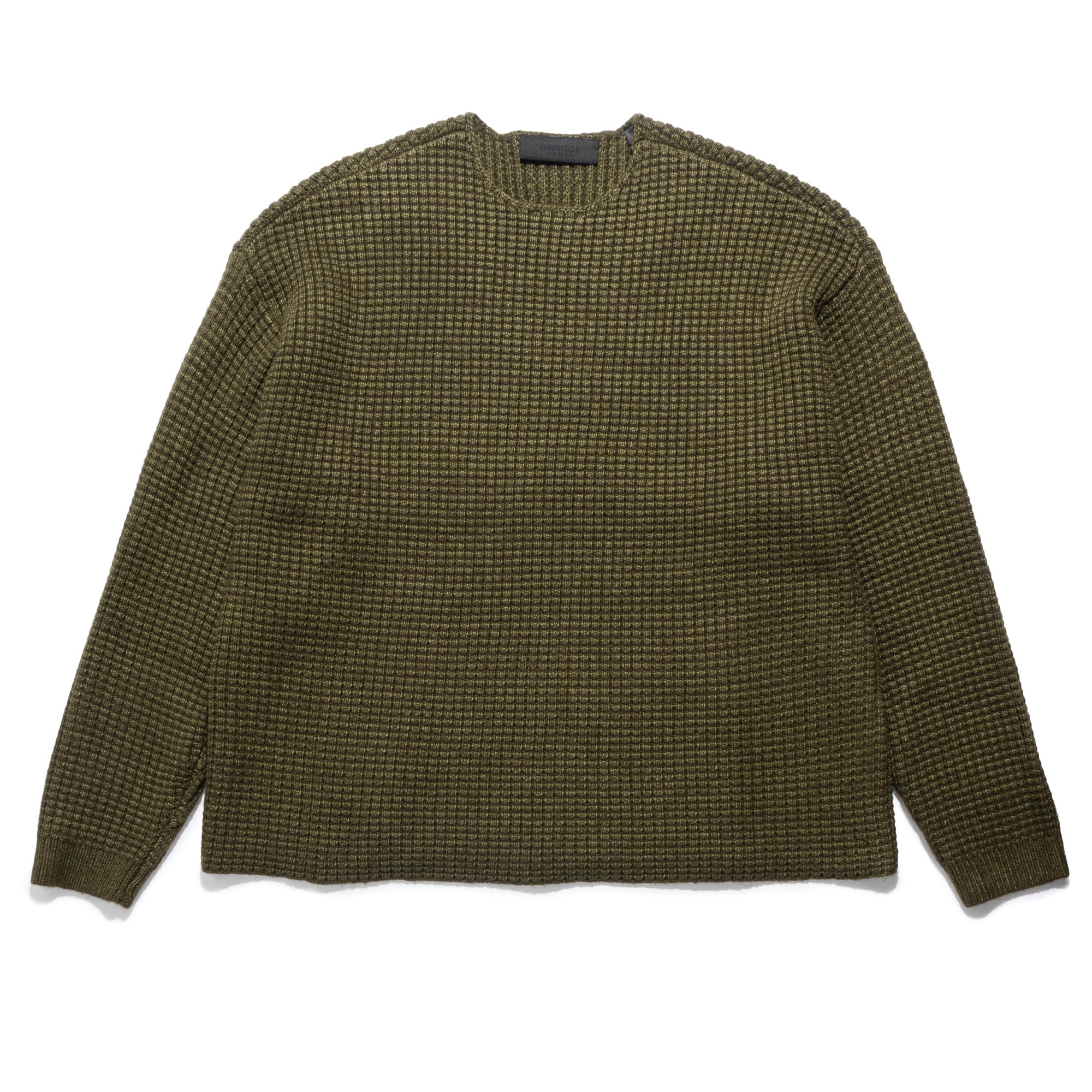 Heavy Waffle Crewneck Military 192BT246175F