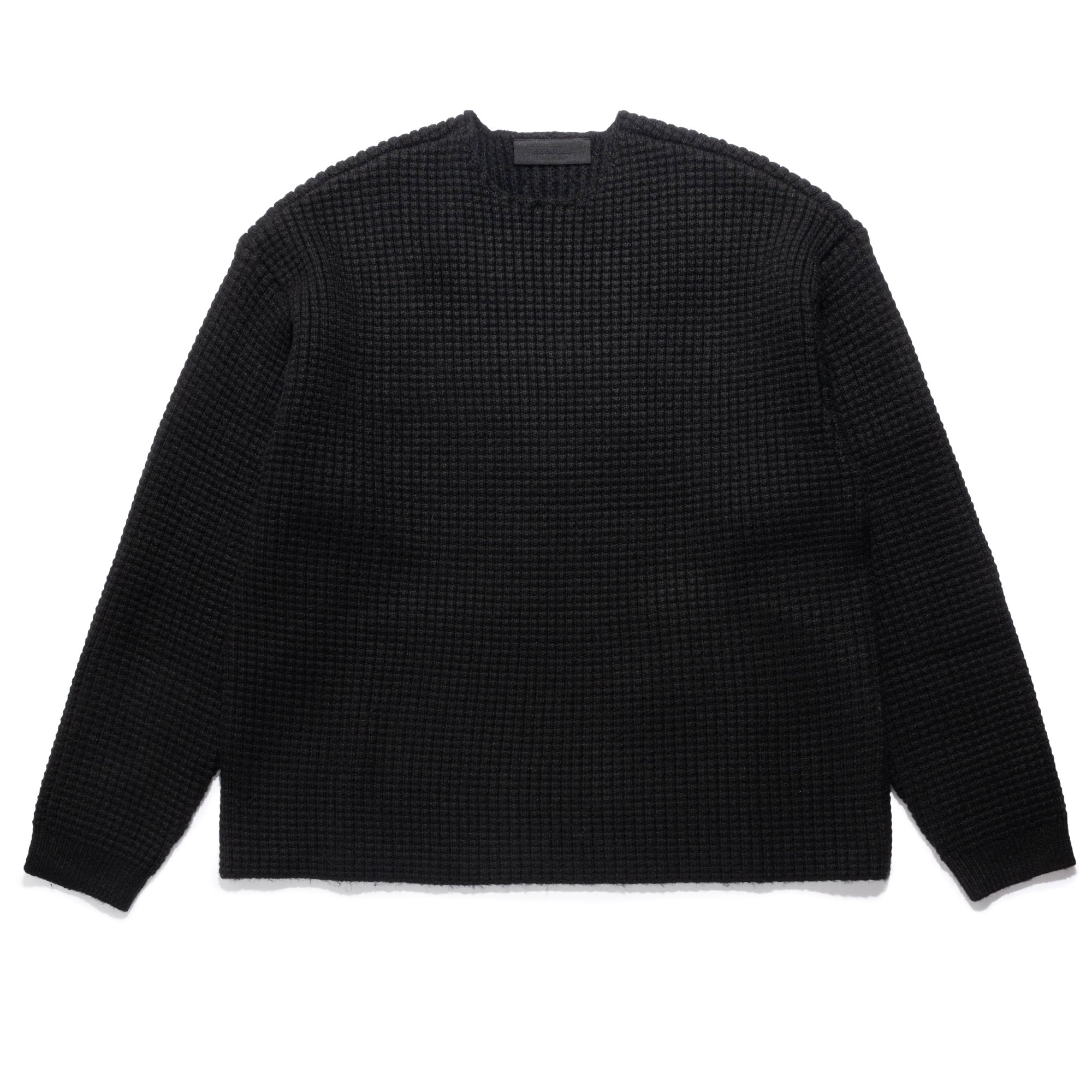 Heavy Waffle Crewneck Black 192BT246170F