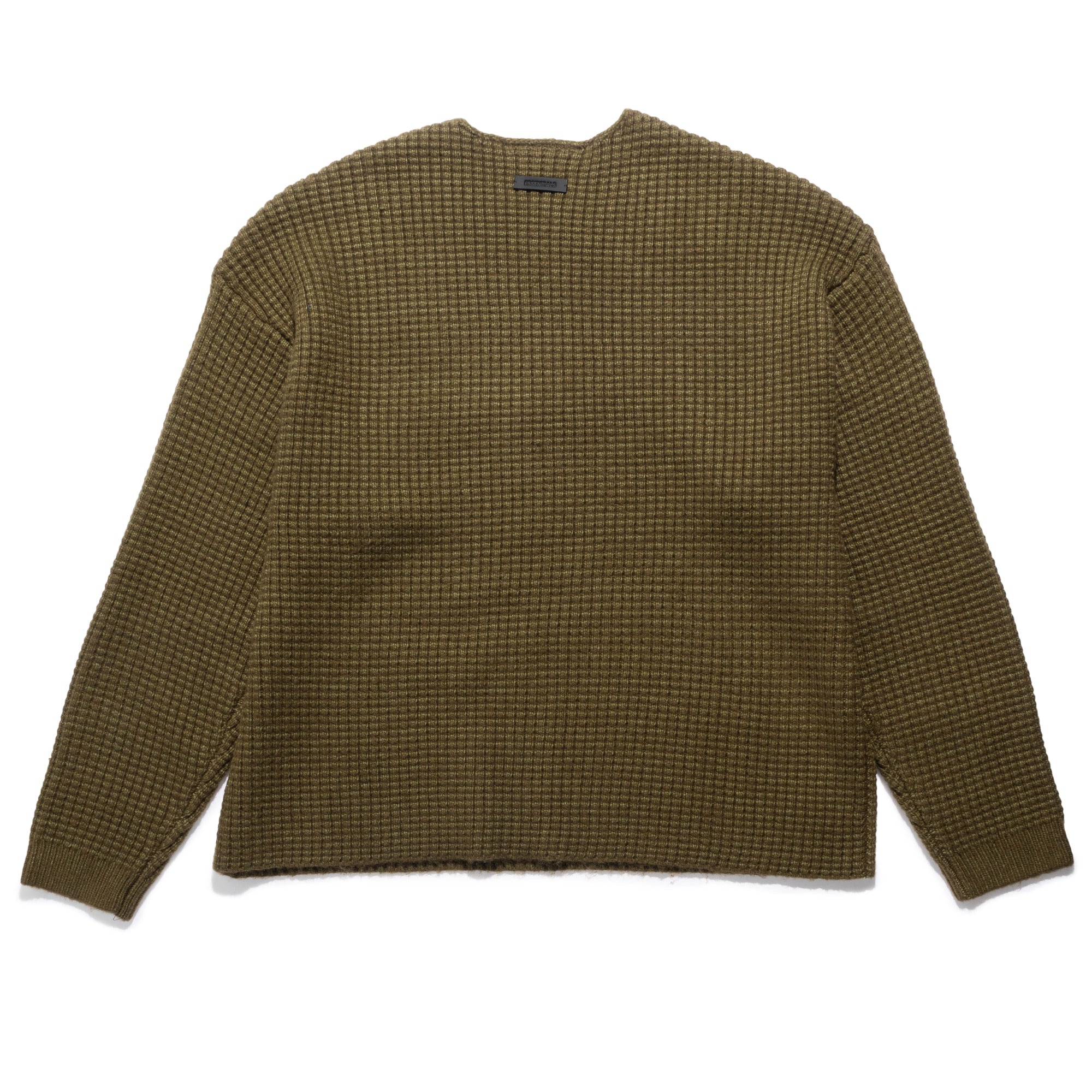 Heavy Waffle Crewneck Olive 192BT246174F