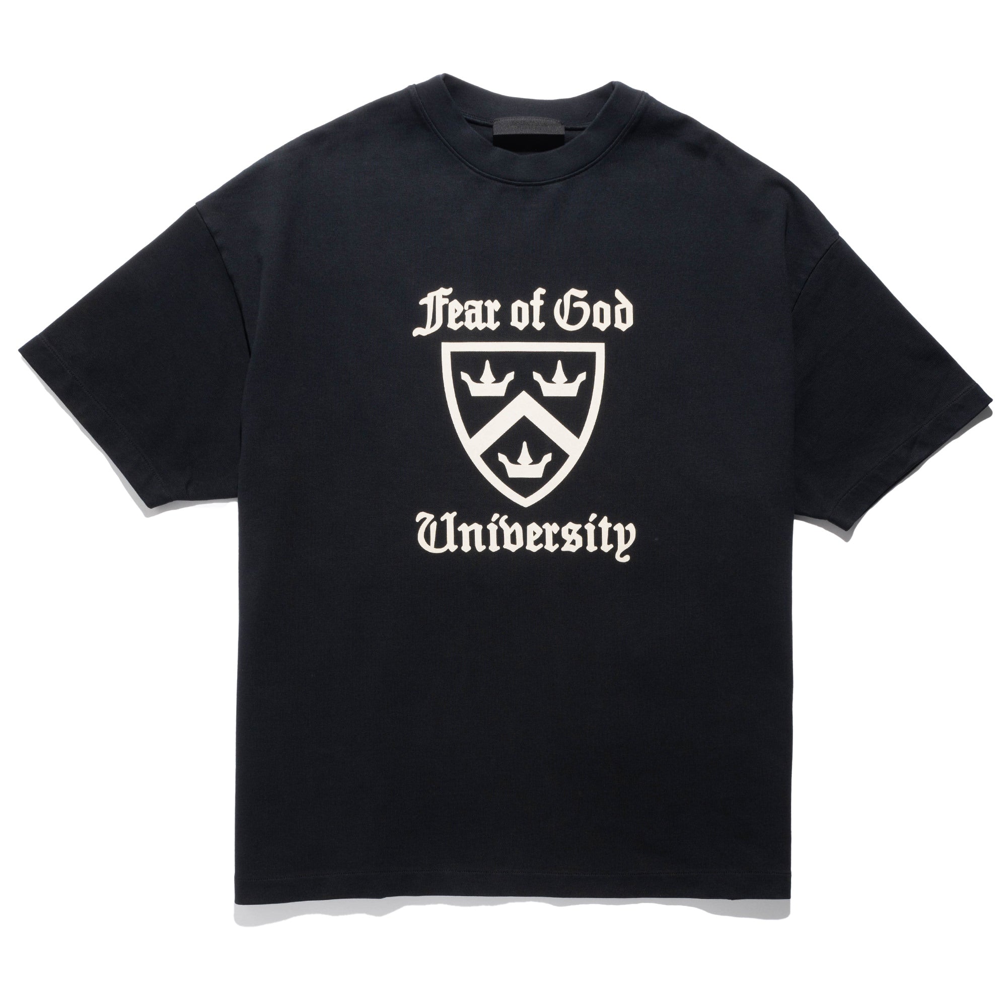 Collegiate Heavy Crewneck Tee Black 125HO242000F