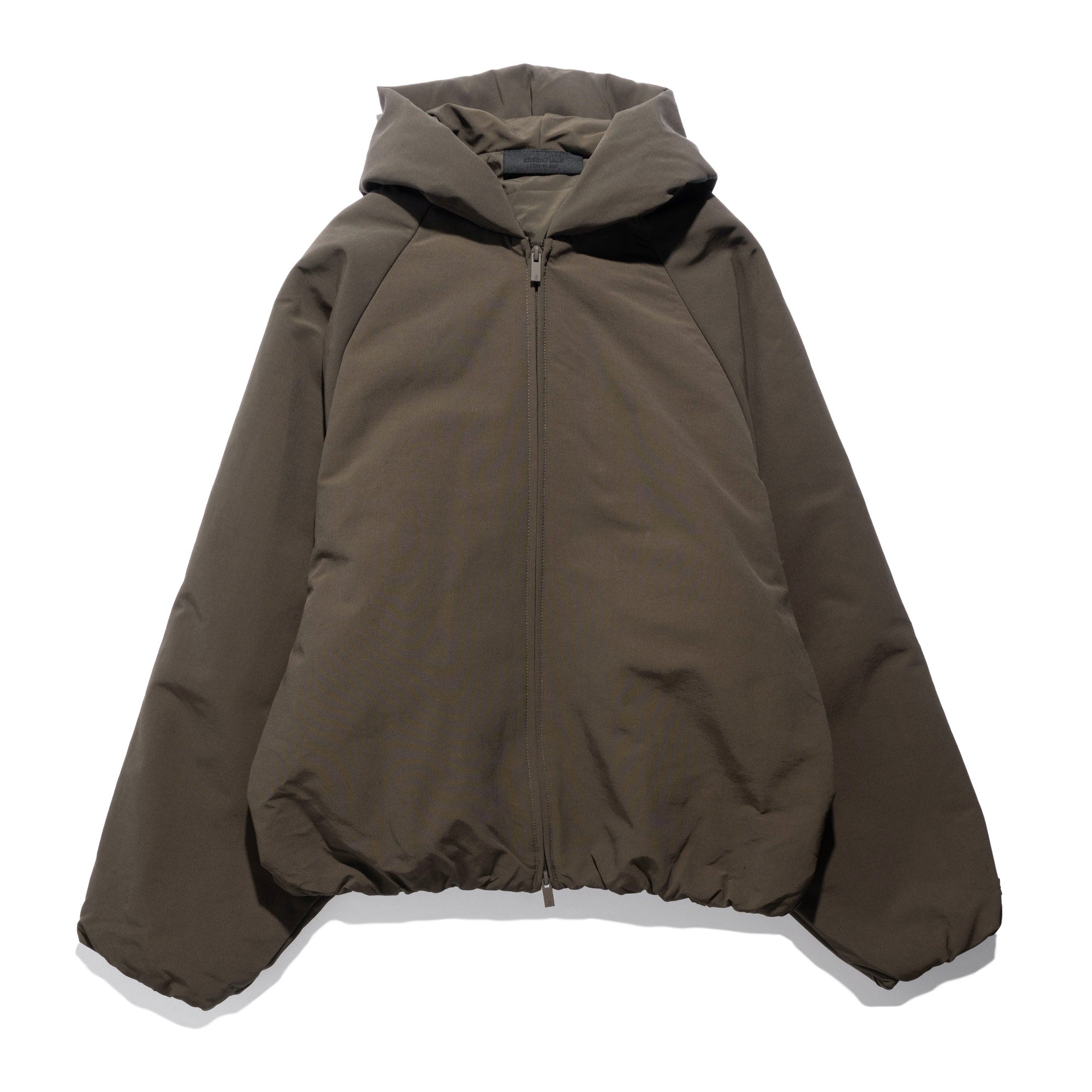 Military Nylon Hooded Bomber Brown 202HO244815F