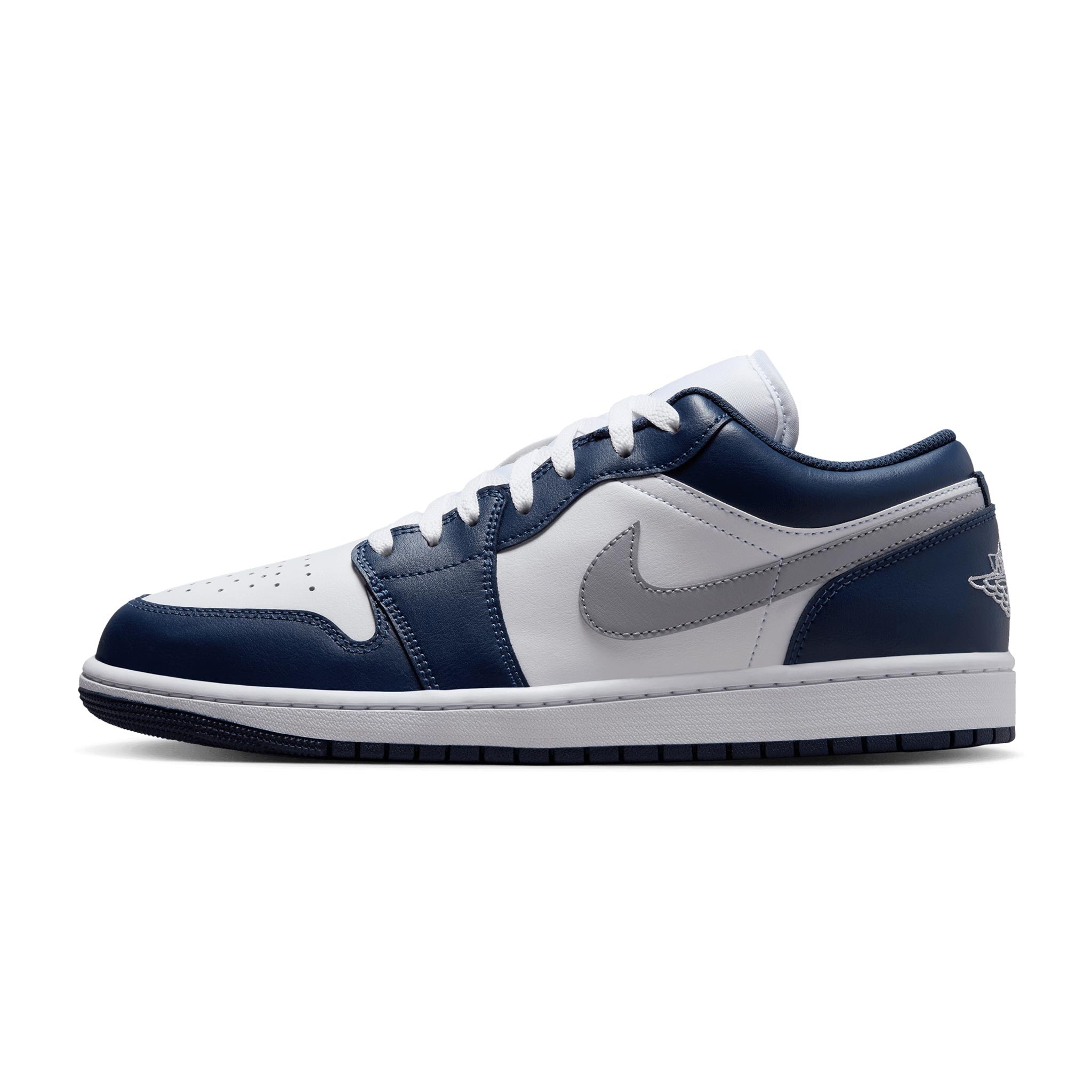 Air Jordan 1 Low White/Wolf Grey-Midnight Navy 553558-141