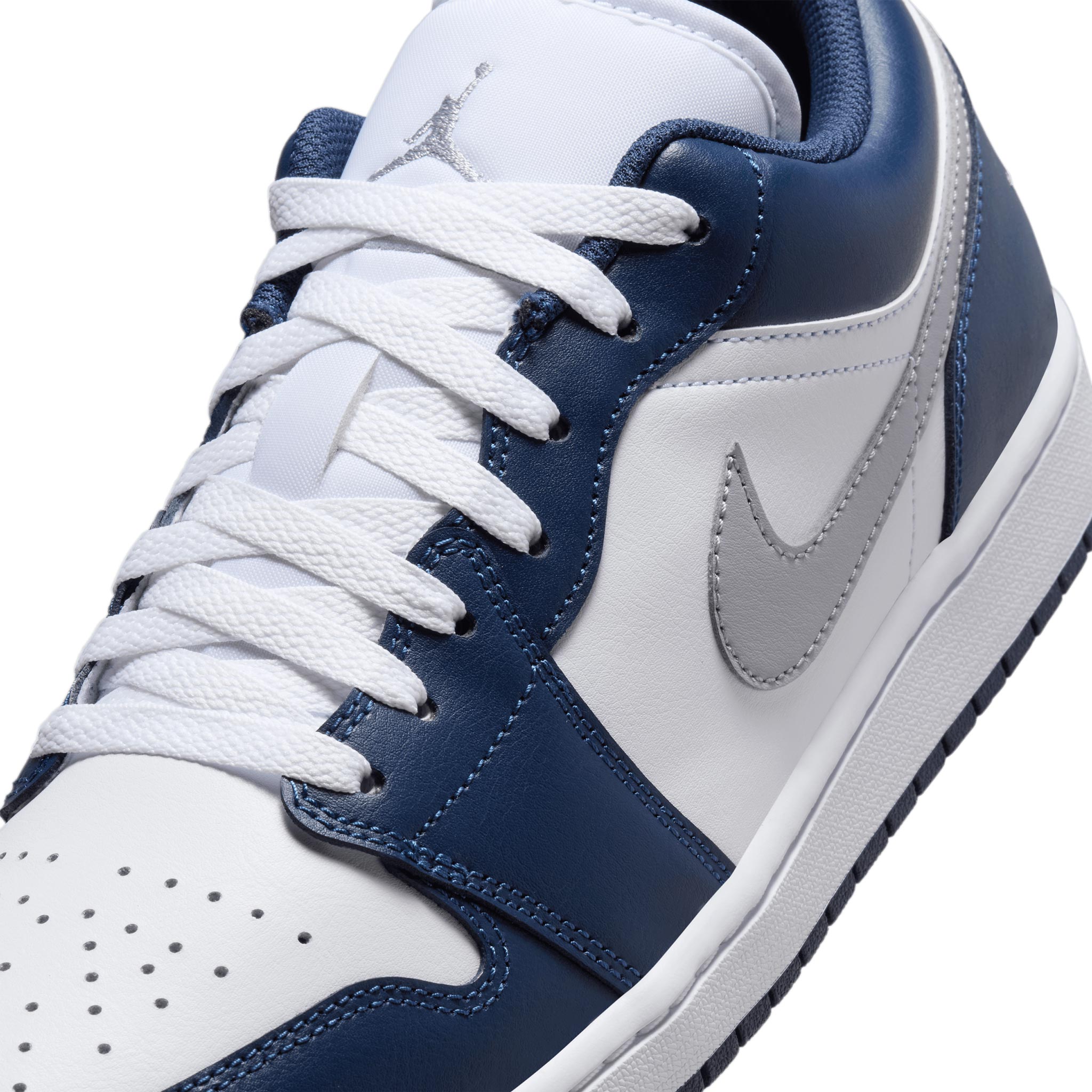 Air Jordan 1 Low White/Wolf Grey-Midnight Navy 553558-141