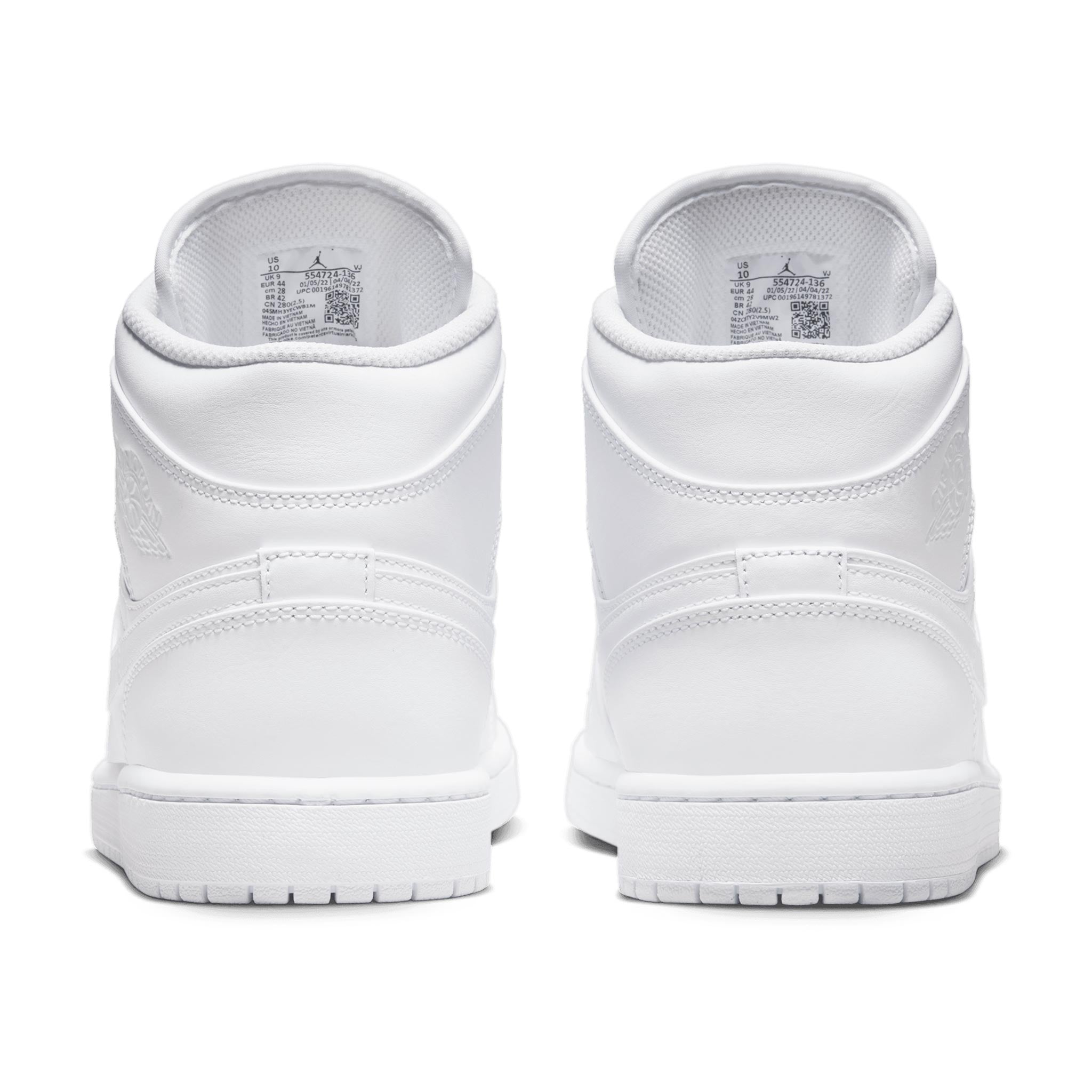 Air Jordan 1 Mid White/White-White 554724-136