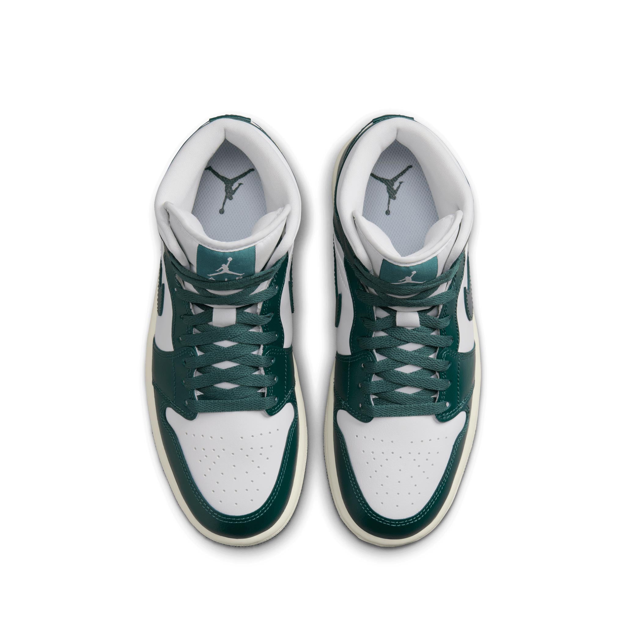 Women's Air Jordan 1 Mid White/Oxdized Green-Sail BQ6472-133