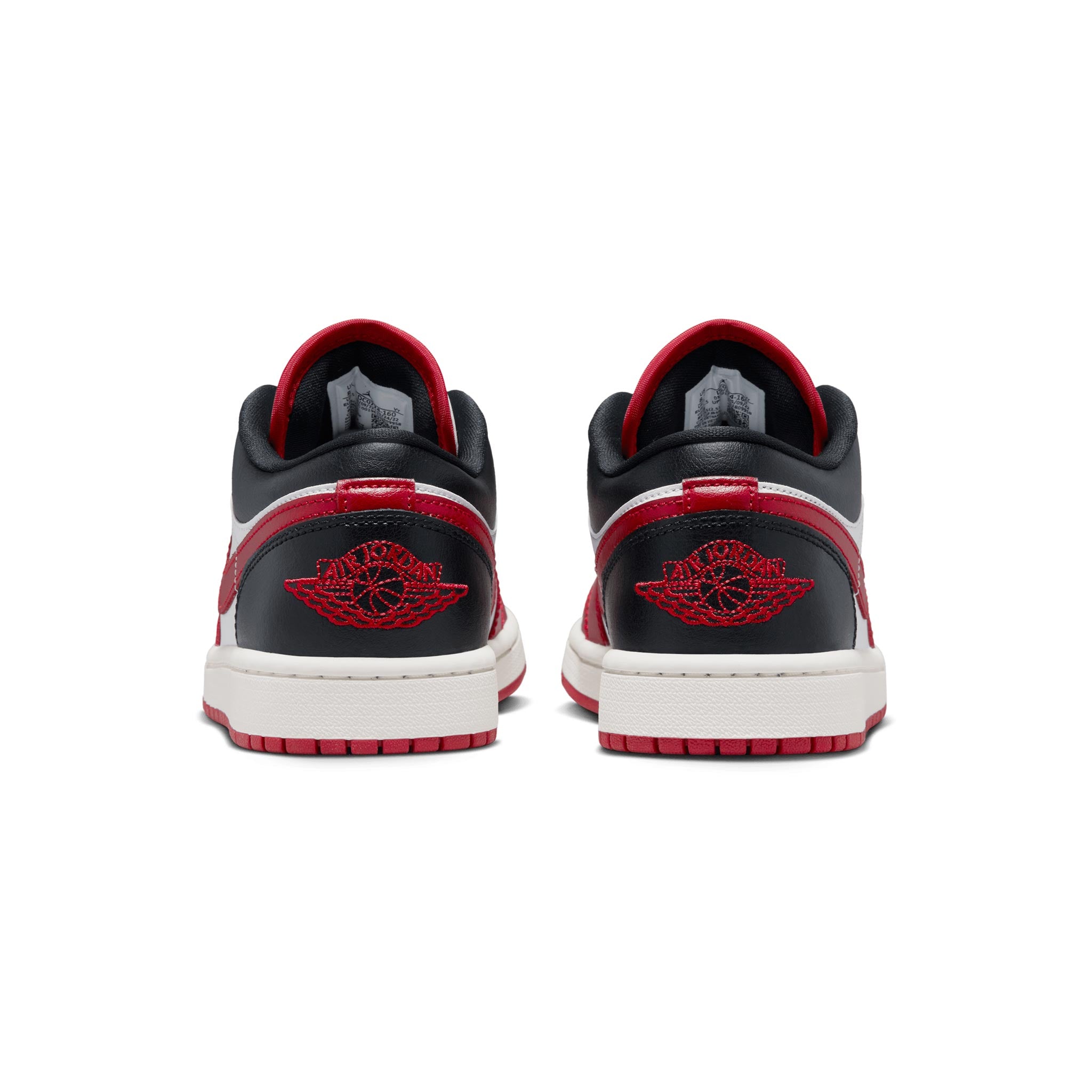 Women's Air Jordan 1 Low White/Gym Red-Black-Sail DC0774-160