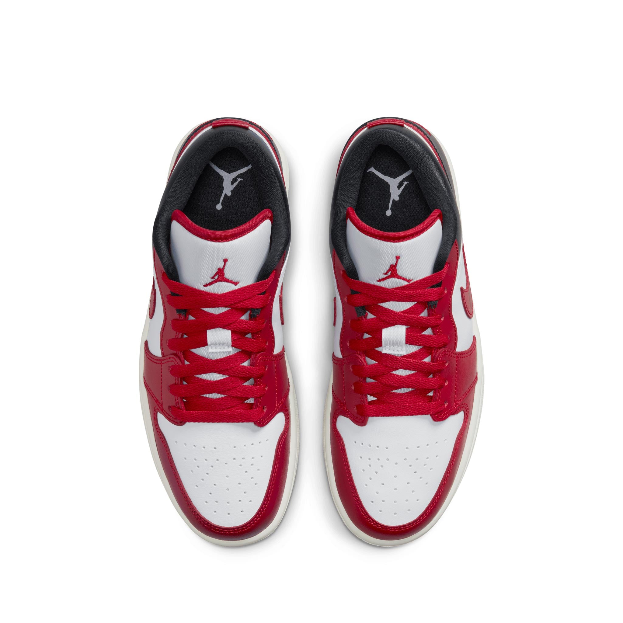 Women's Air Jordan 1 Low White/Gym Red-Black-Sail DC0774-160