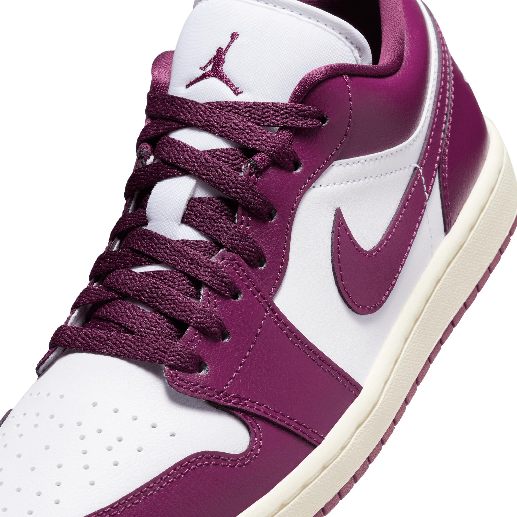 Women's Air Jordan 1 Low White/Bordeaux-Sail DC0774-161