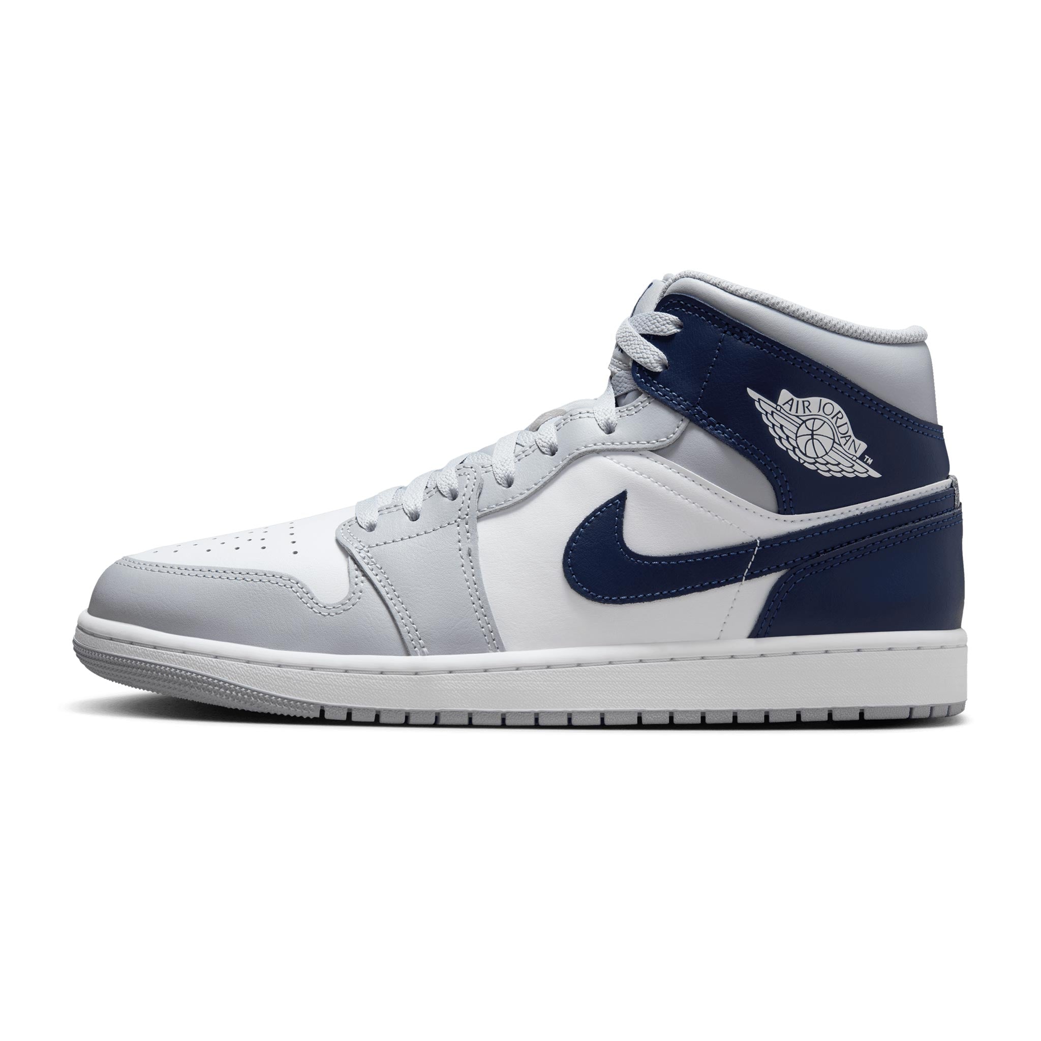 Air Jordan 1 Mid White/Midnight Navy-Wolf Grey DQ8426-104