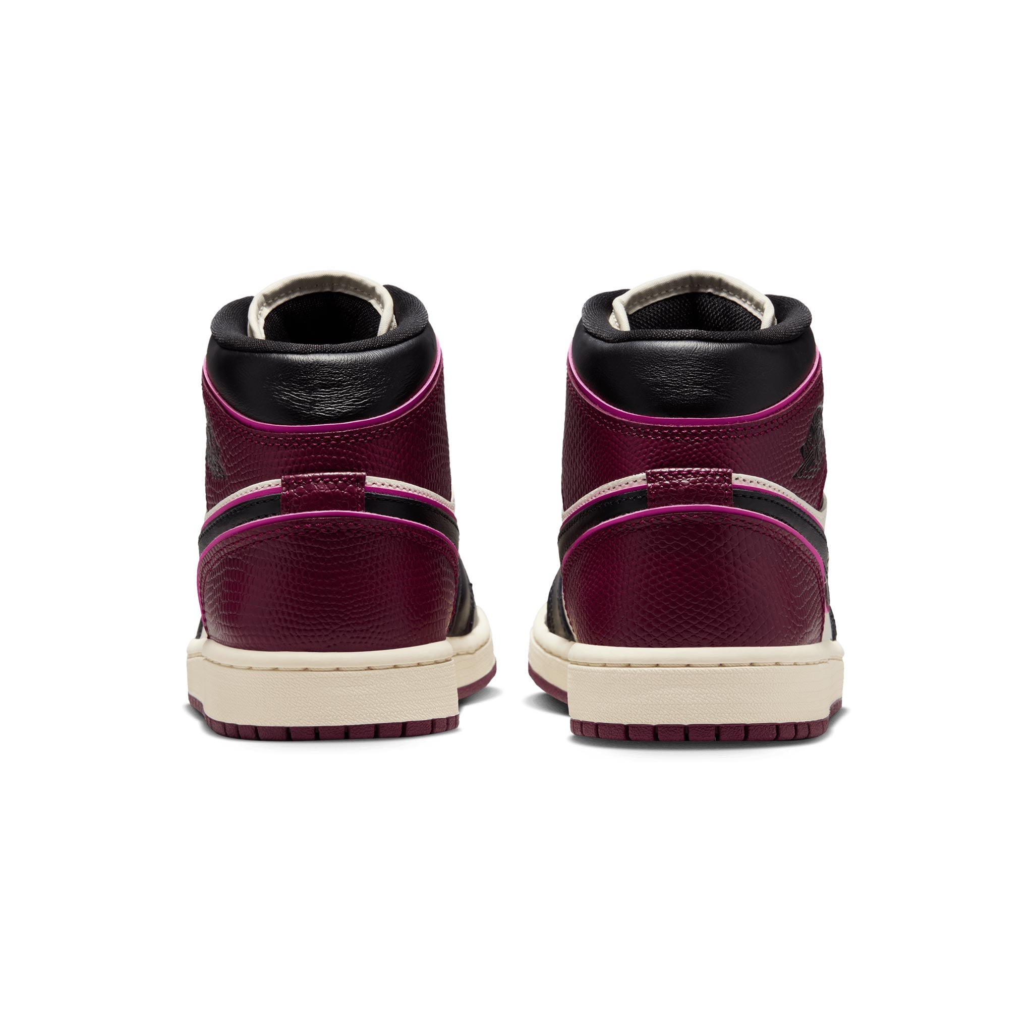 Women s Air Jordan 1 Mid SE Sail Black Active Pink Bordeaux FQ7818 101