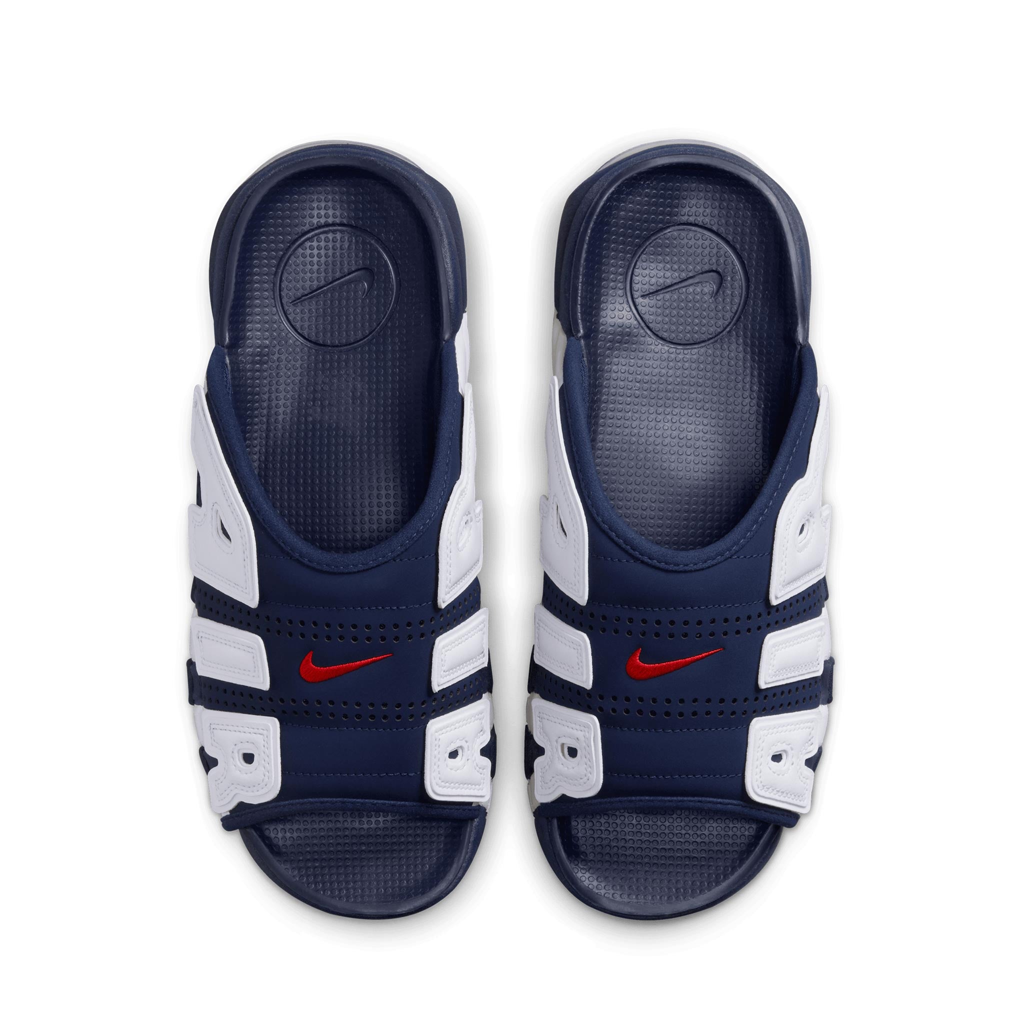 Air More Uptempo Slide NA White/Midnight Navy-University Red FQ8700-400