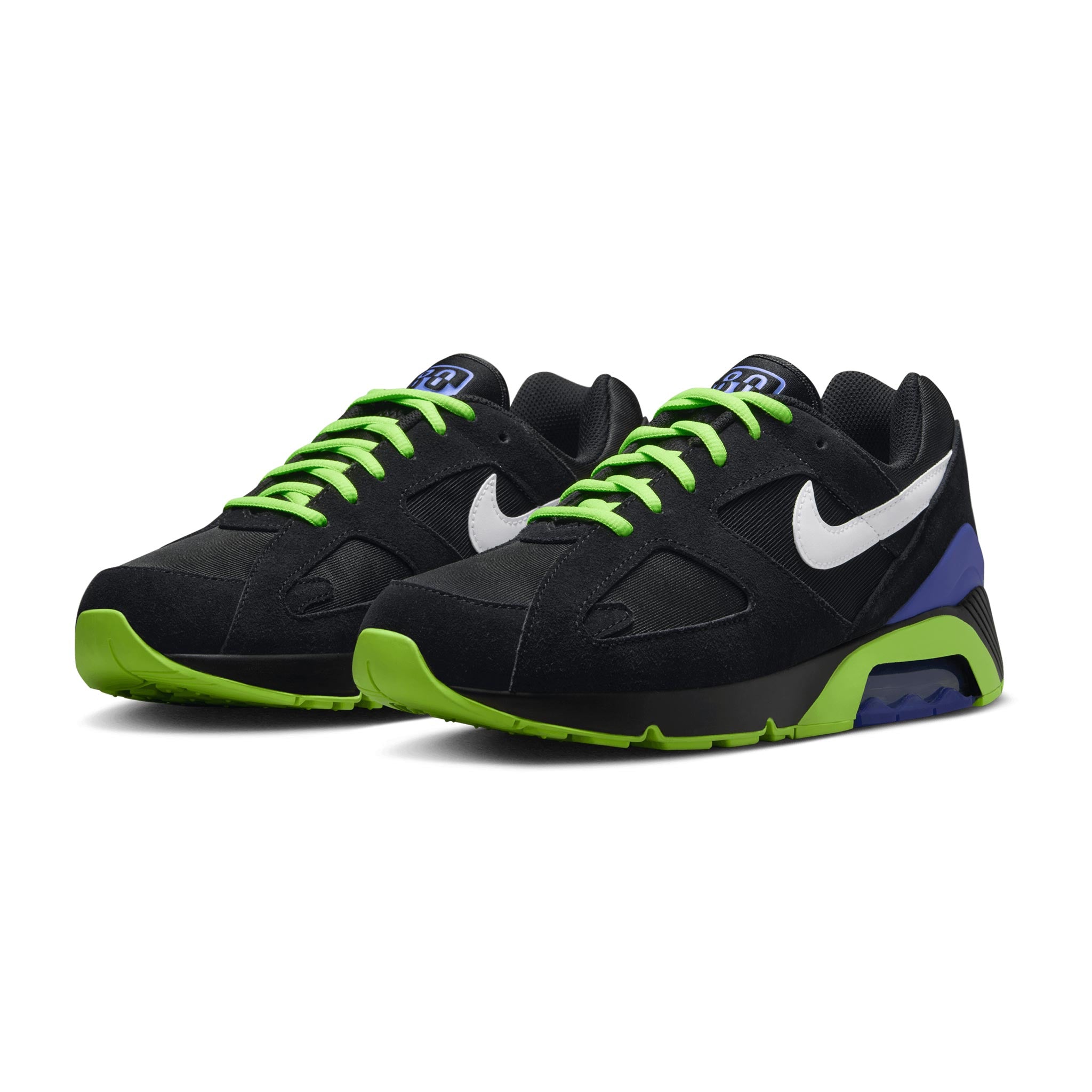 Nike Air Max 180 Black White Action Green Persian Violet FZ3058 001