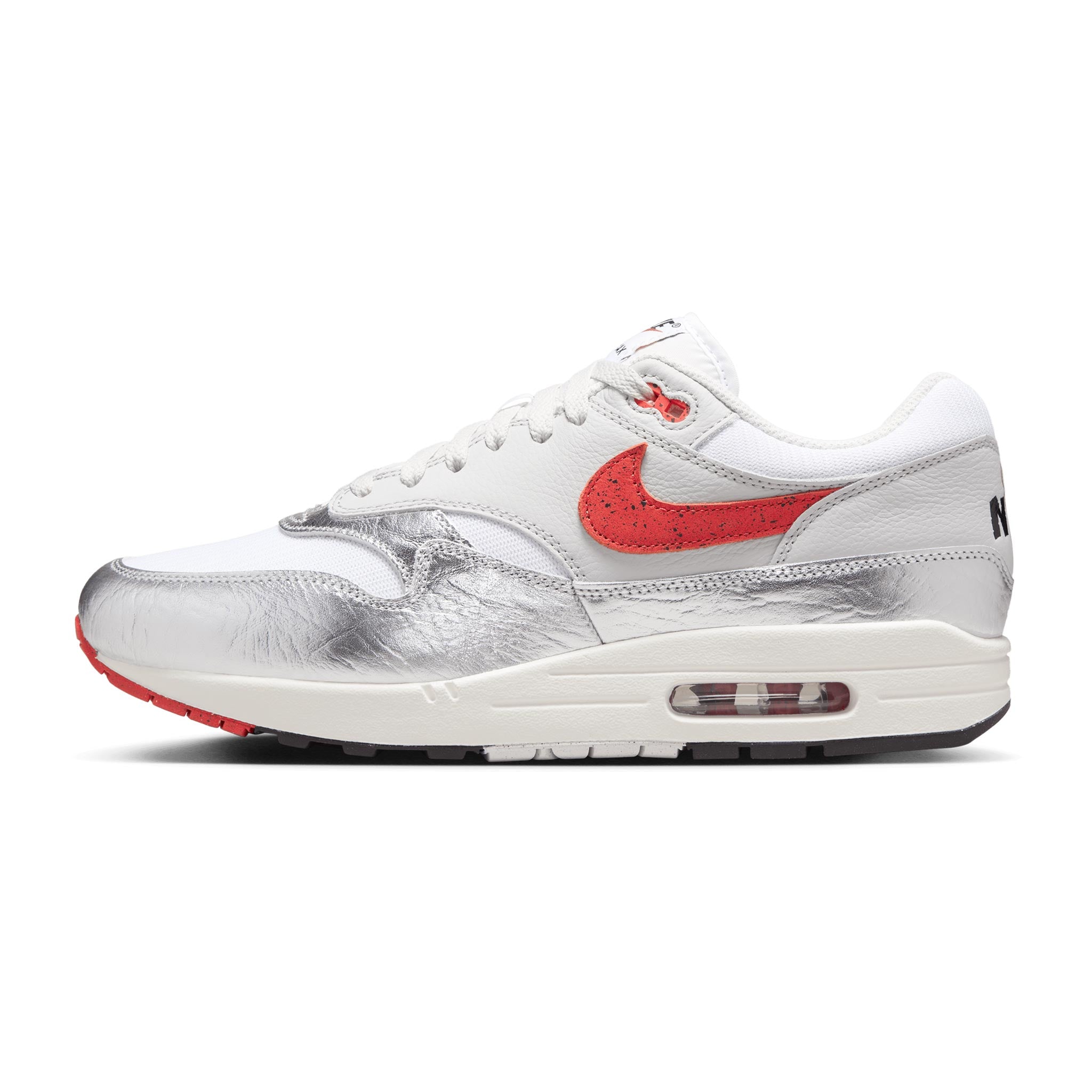 Air Max 1 PRM White/Chile Red Metallic-Silver HF7746-100