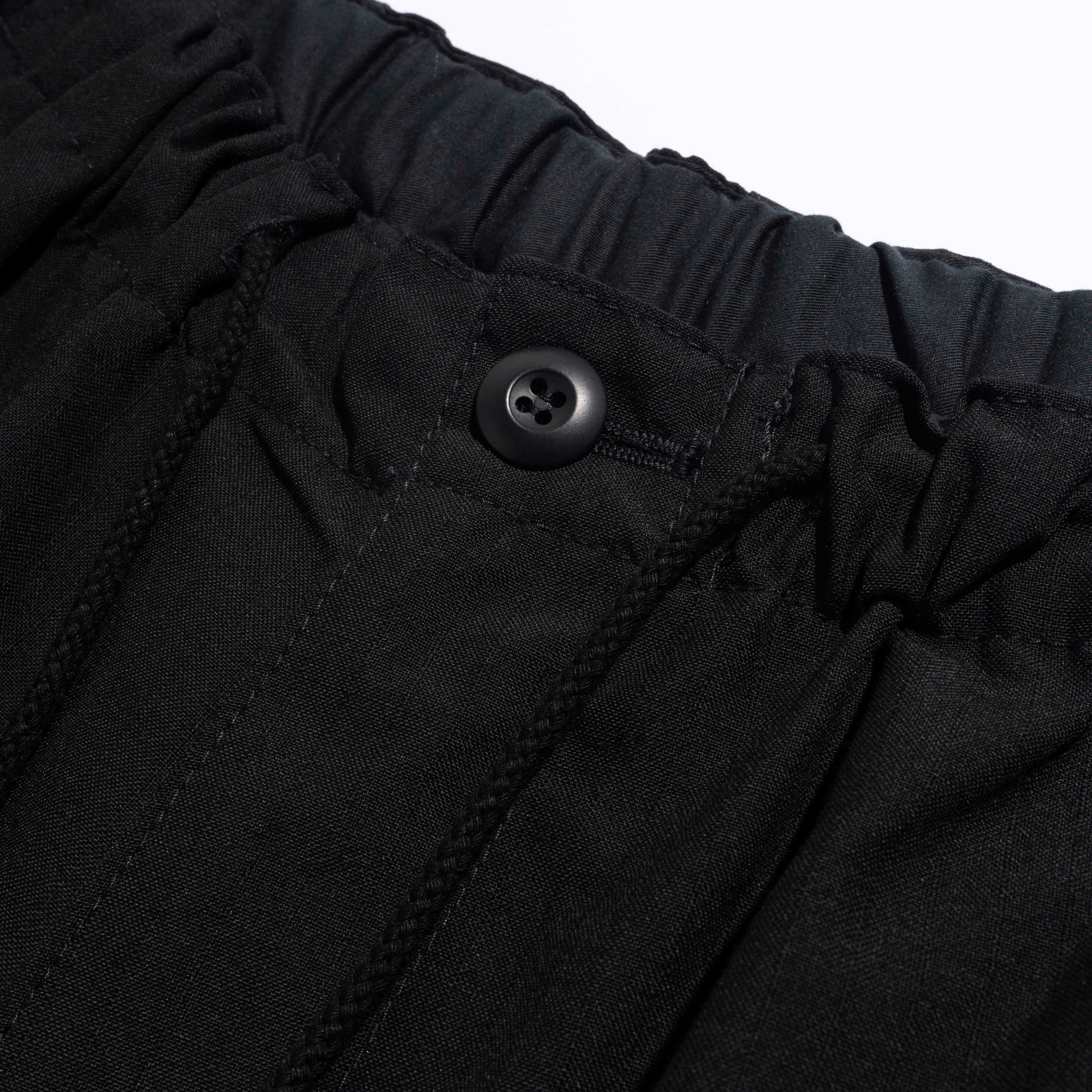 CdGH Wool Drawstring Cargo Pant Black HN-P015-051