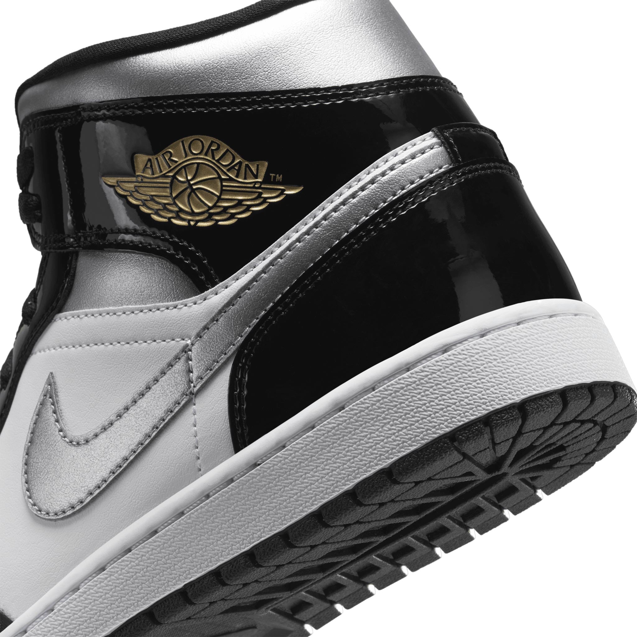 Air Jordan 1 Mid Black/Metallic Silver White HV0789-010