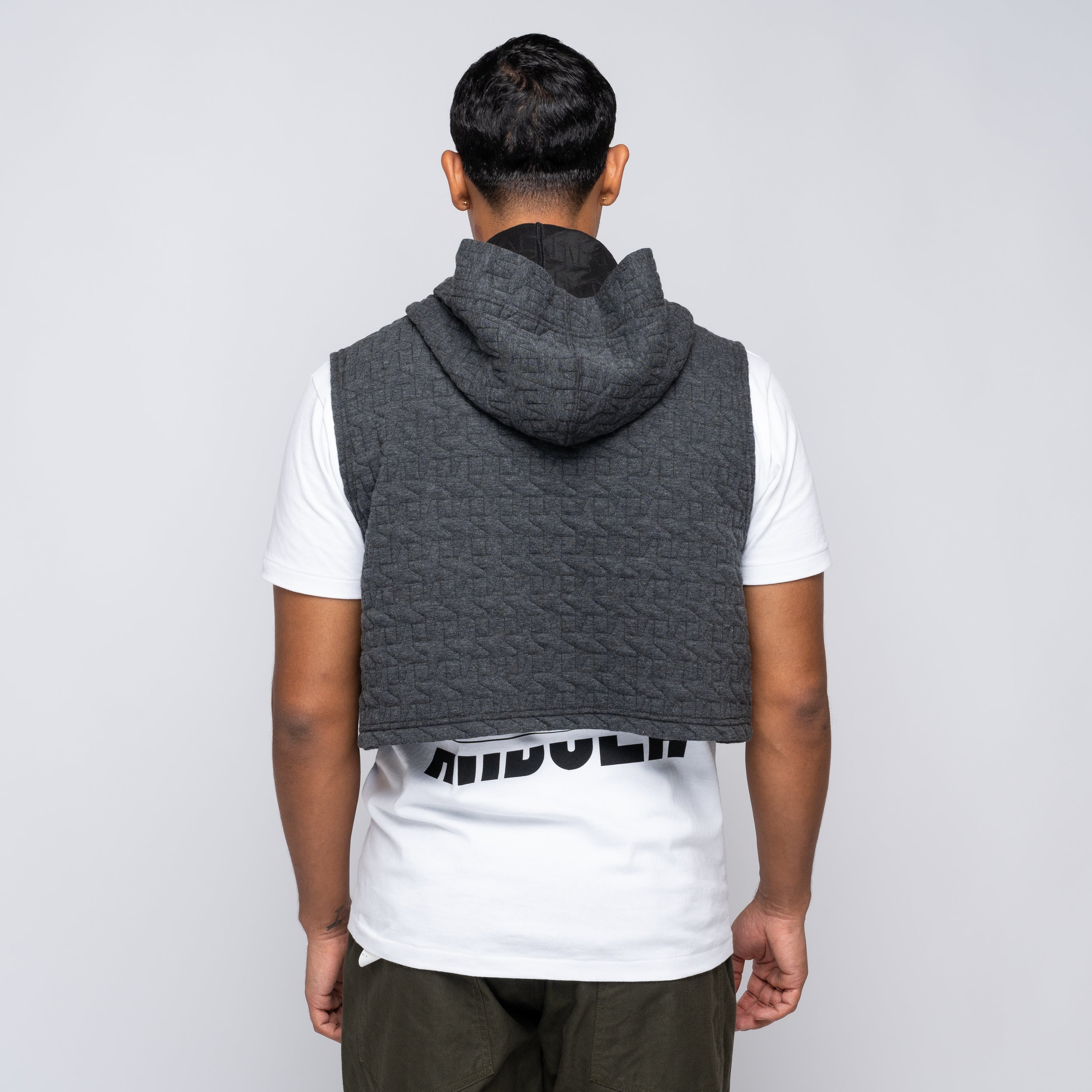 EG Quilted Hooded Knit Liner Charcoal 24F1B039