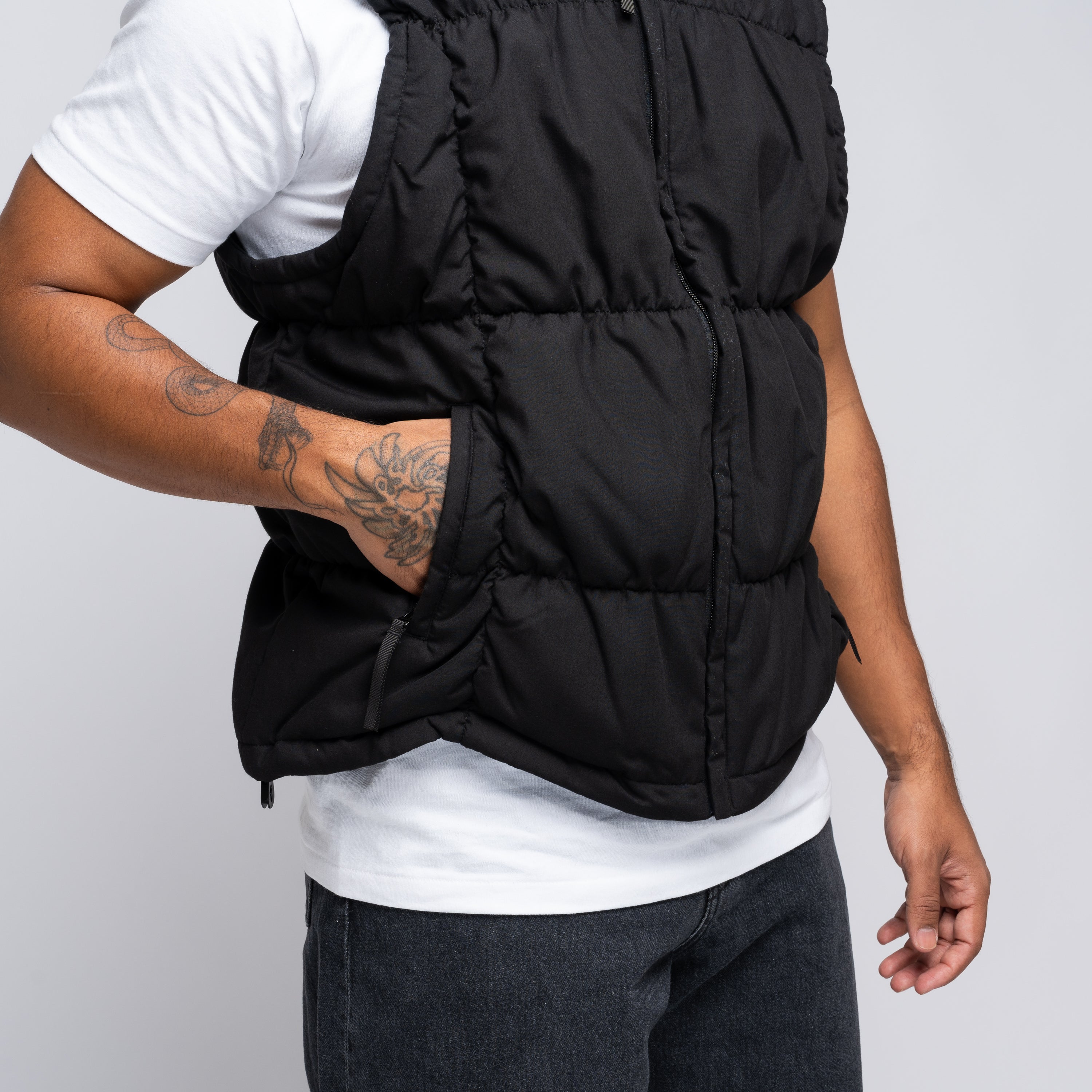 Wind and Sea Puffer Vest Black WDS-O-CLC-24-Q4-JK-02