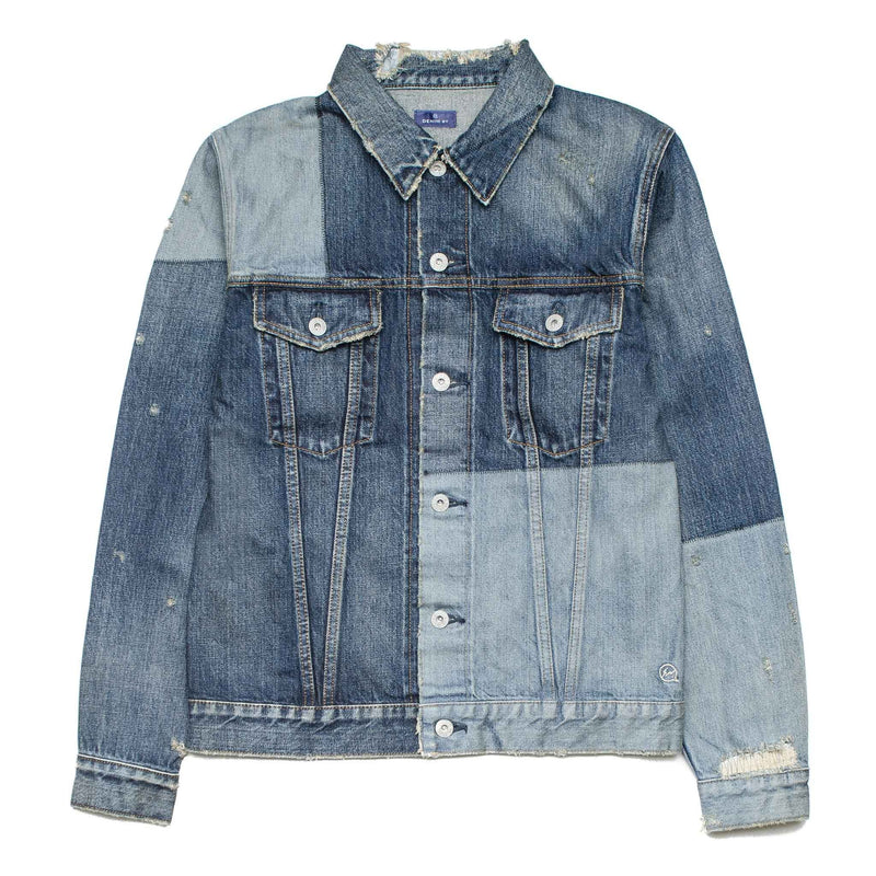 Patchwork Denim Jacket Washed Indigo