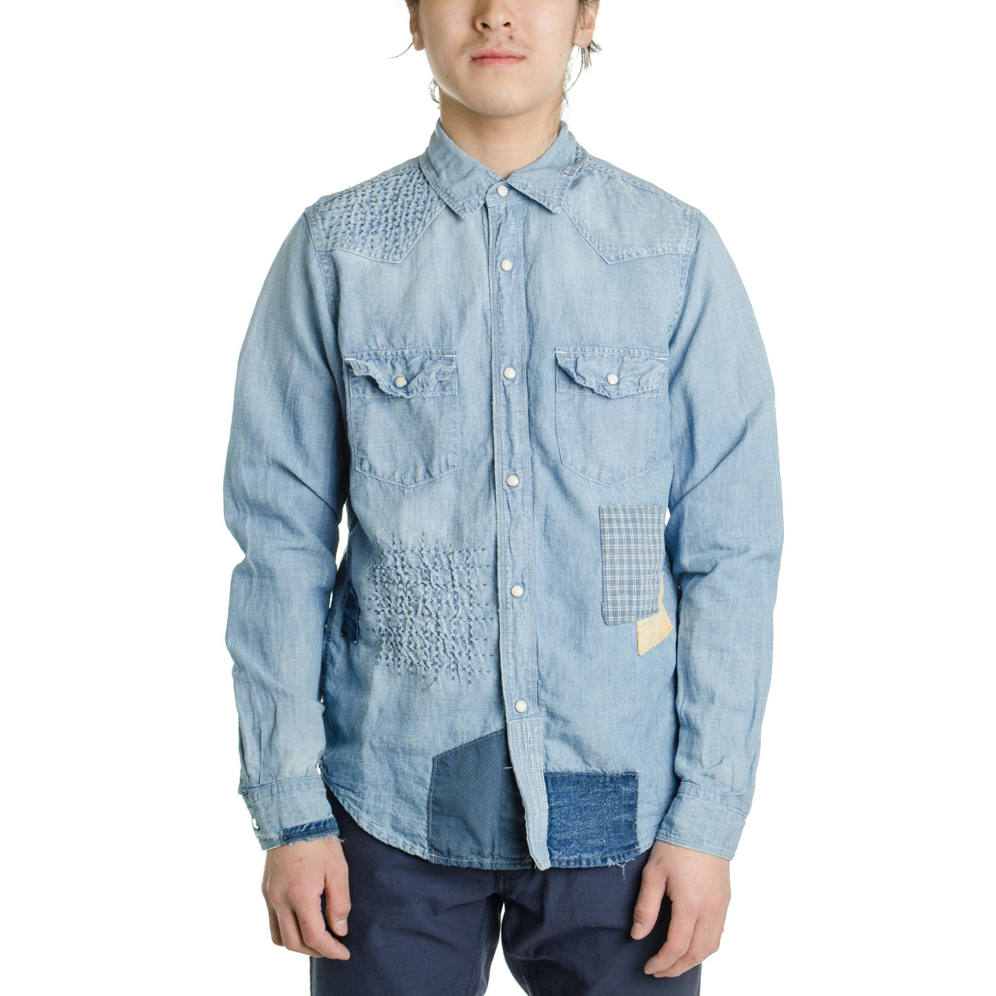 Patchwork sale denim shirt