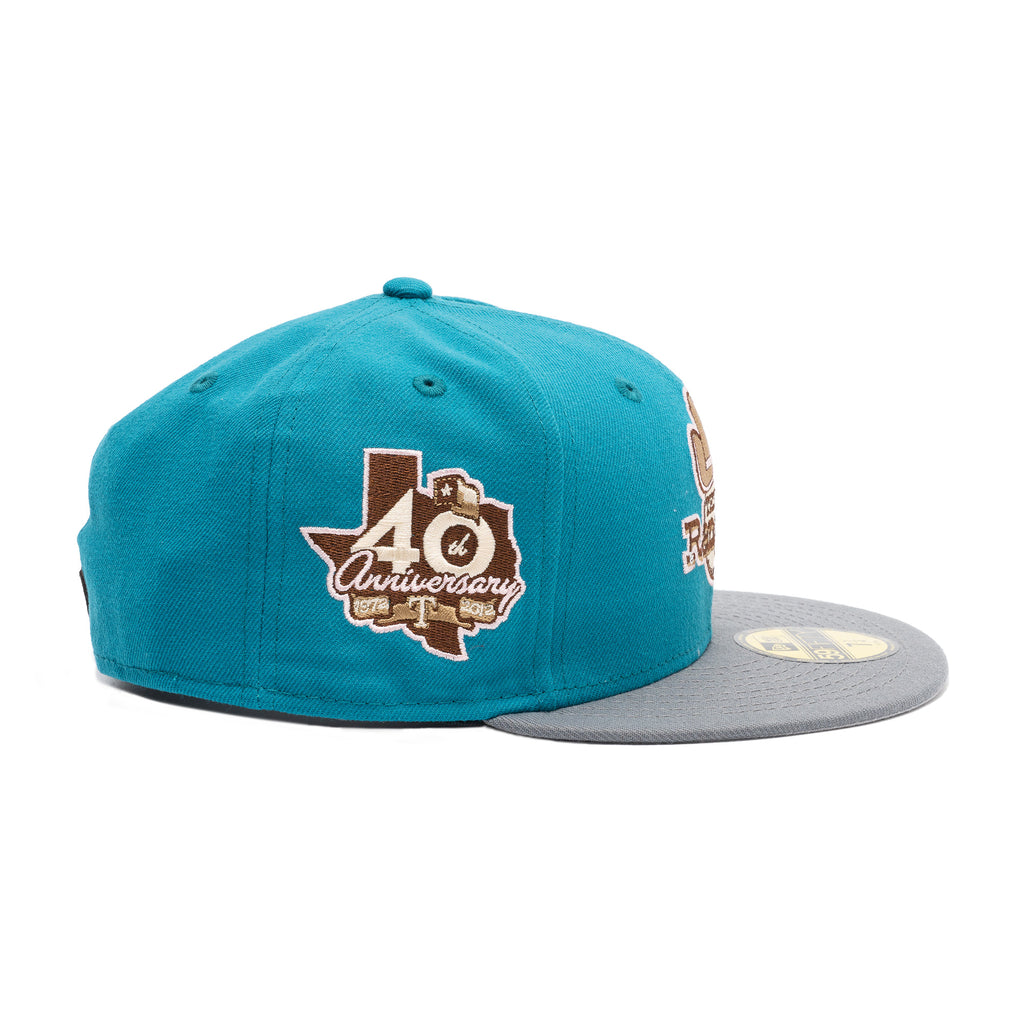 Texas Rangers New Era 40th Anniversary Undervisor 59FIFTY Fitted Hat - Blue  Stone